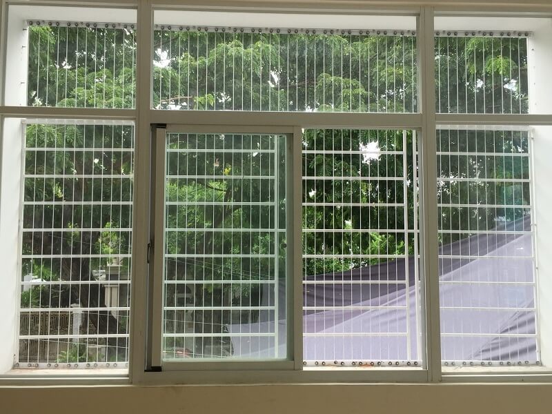 Mẫu khung bảo vệ cửa sổ thanh đan dày an toàn