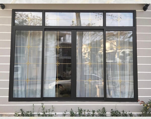 Mẫu cửa sổ nhôm kính 4 cánh sang trọng cho phòng ngủ