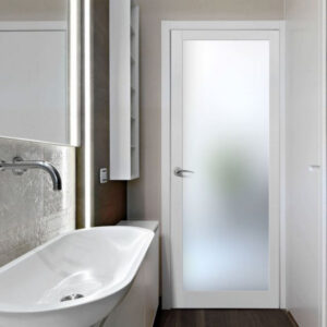 Cửa nhôm Xingfa toilet màu trắng sang trọng