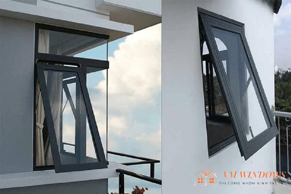 Cửa nhôm kính với chức năng mở hất