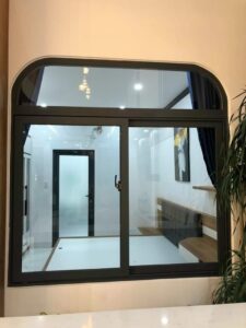 Cửa lùa nhôm kính với điểm nhất thiết kế độc lạ