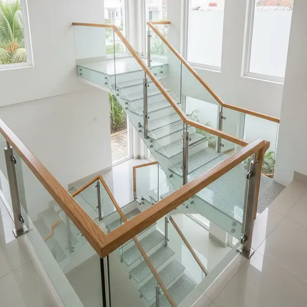 Cầu thang kính cường lực Anh Bảo Thủ Đức, TPHCM