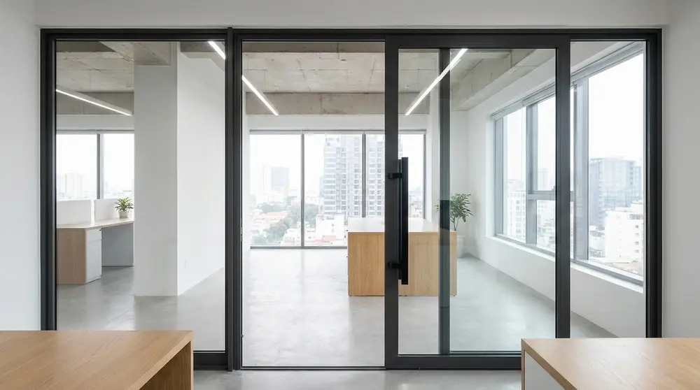 Vách kính & Cửa lùa nhôm Tập đoàn Nam Phát Quận 10, TPHCM